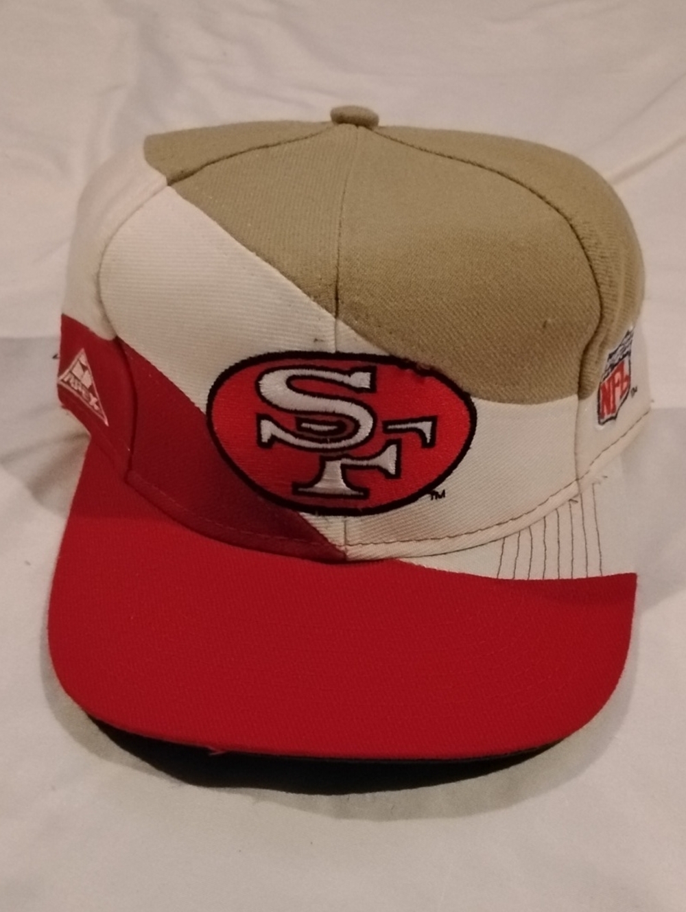 90s Apex One 49ers Mens Snapback Cap - Red & Tan